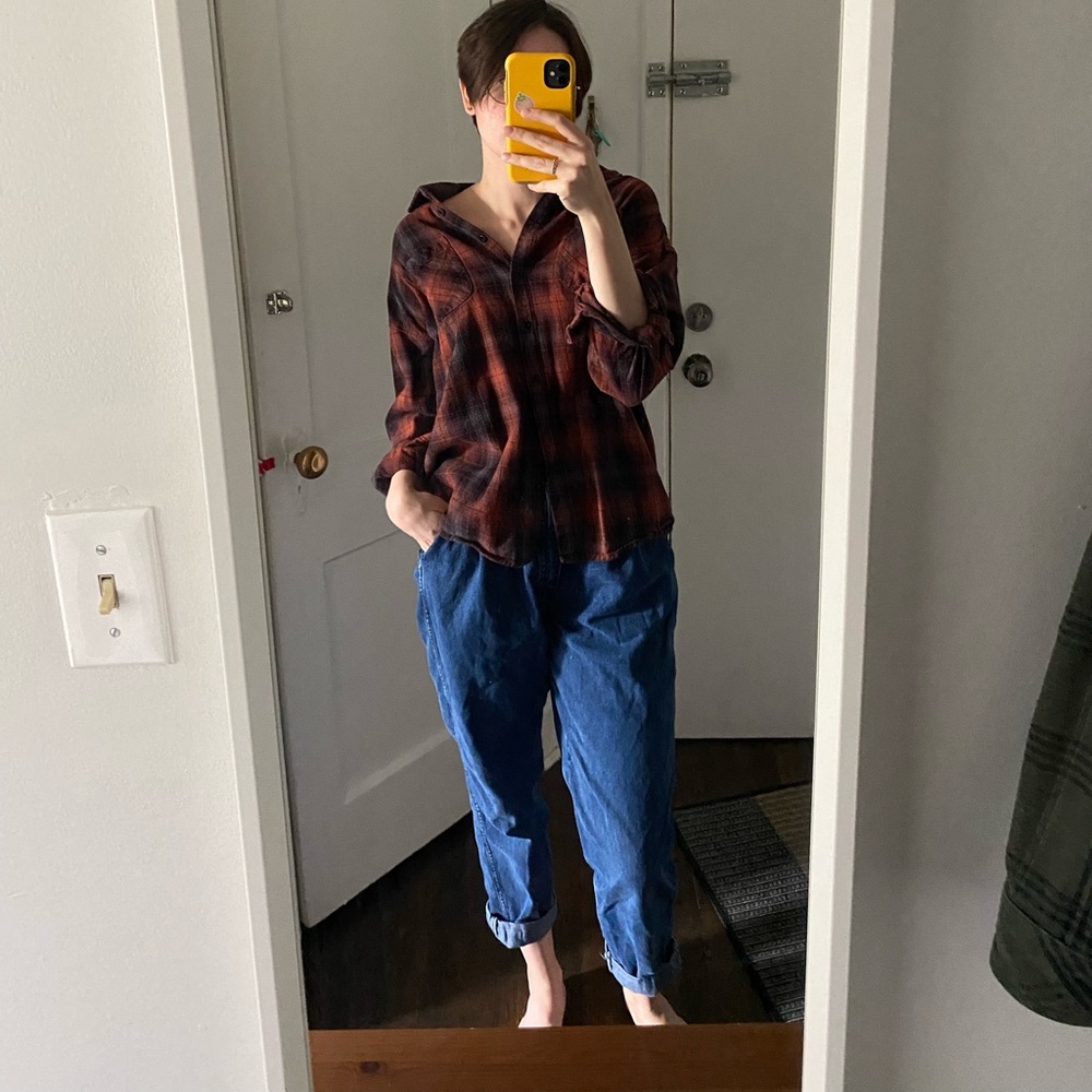 Plaid button up - Picture 3 of 3